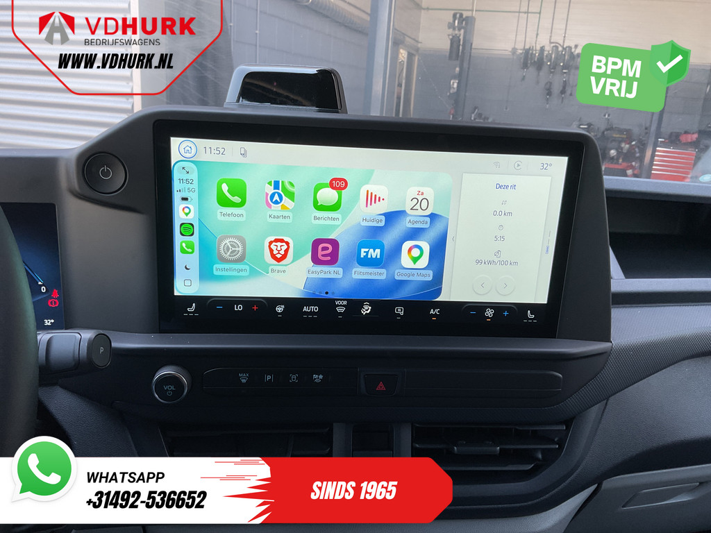 Ford E-Transit Custom L2 71 Kwh 370 km WLTP Garantie t/m 06-29/ LED/ Snellader/ Standkachel/ Stoelverw./ Stuurverw./ Carplay/ Camera/ PDC/ Climate/ Cruise/ 16LMV 14