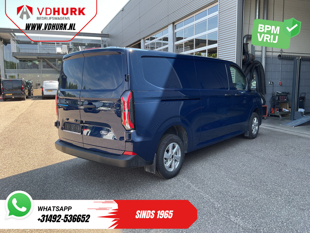 Ford E-Transit Custom L2 71 Kwh 370 km WLTP Garantie t/m 06-29/ LED/ Snellader/ Standkachel/ Stoelverw./ Stuurverw./ Carplay/ Camera/ PDC/ Climate/ Cruise/ 16LMV 9