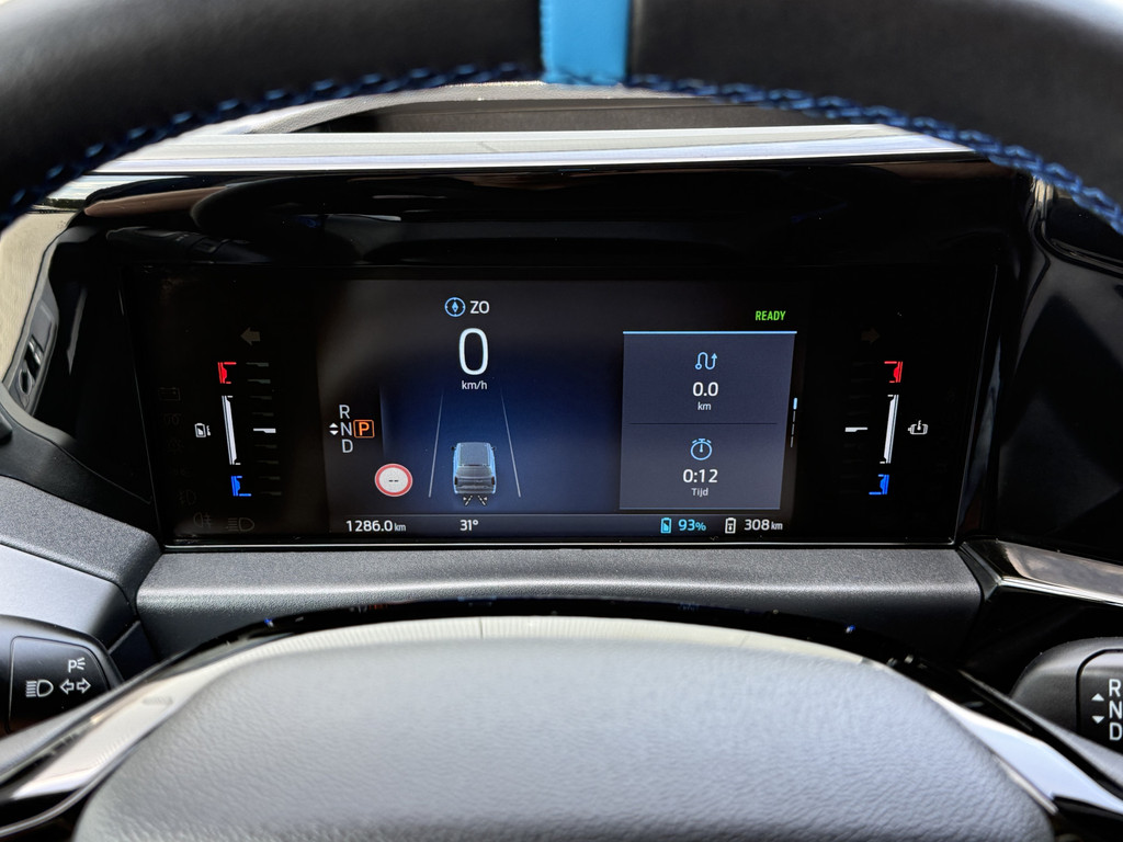 Ford E-Transit Custom MS-RT 285 PK FULL ELECTRIC SPORT / L1H1 / DIGITAL AQUA BLUE METALLIC / REAR VIEUW / B&O SOUND SYSTEM / 19 INCH / LED / CAMERA 11