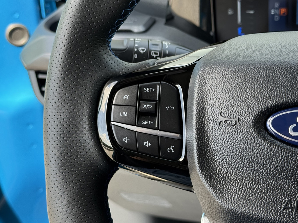 Ford E-Transit Custom MS-RT 285 PK FULL ELECTRIC SPORT / L1H1 / DIGITAL AQUA BLUE METALLIC / REAR VIEUW / B&O SOUND SYSTEM / 19 INCH / LED / CAMERA 12