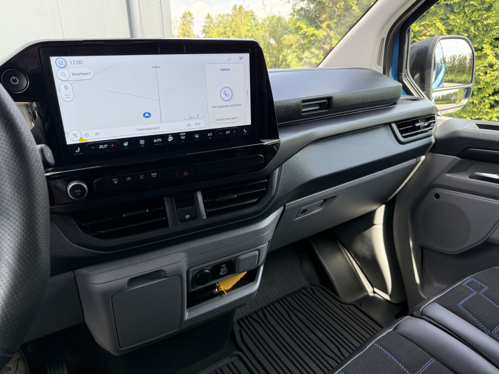 Ford E-Transit Custom MS-RT 285 PK FULL ELECTRIC SPORT / L1H1 / DIGITAL AQUA BLUE METALLIC / REAR VIEUW / B&O SOUND SYSTEM / 19 INCH / LED / CAMERA 14