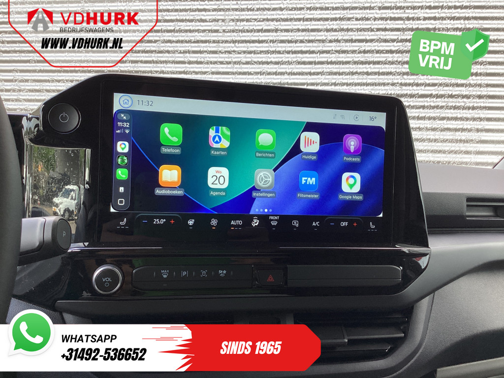 Ford E-Transit Custom Sport L2 330km WLTP LED/ 2x Schuifdeur/ Adapt.Cruise/ Elek.Stoel/ Standkachel/ Stoelverw./ Carplay/ Navi/ Camera/ Climate/ 19? LMV 15