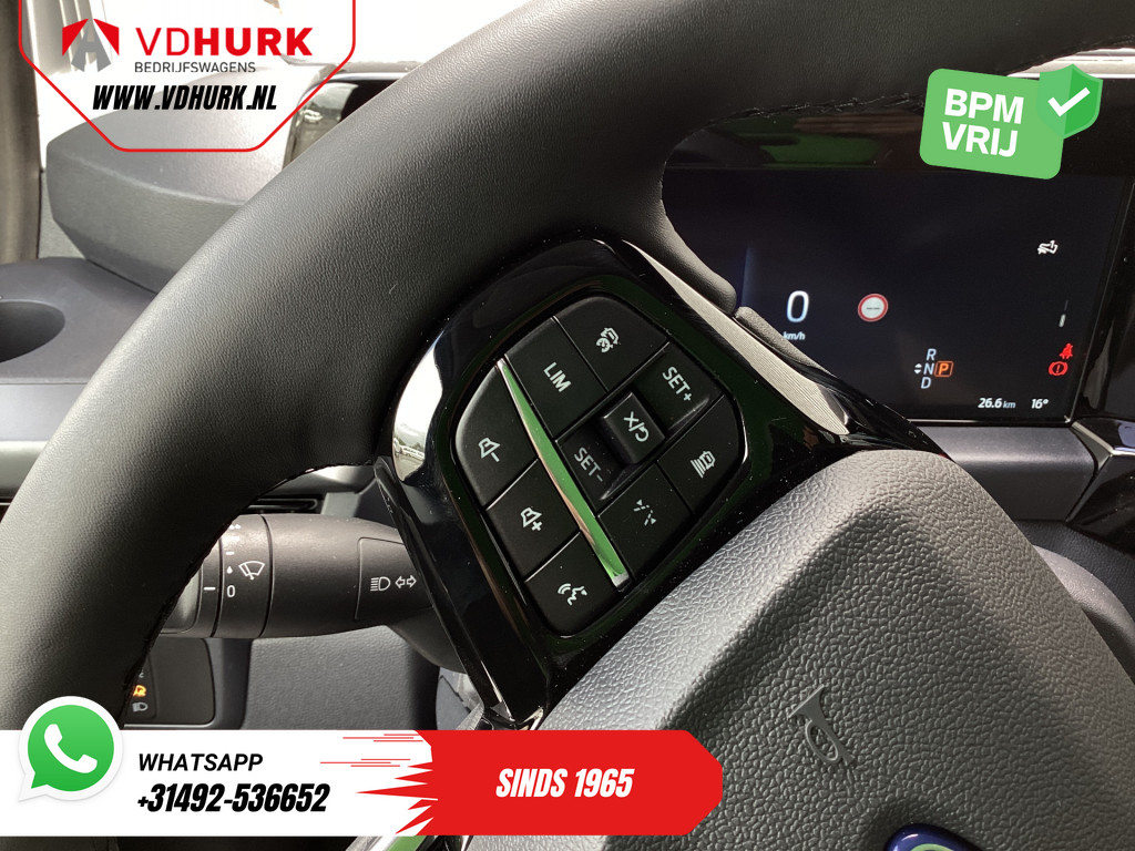 Ford E-Transit Custom Sport L2 330km WLTP LED/ 2x Schuifdeur/ Adapt.Cruise/ Elek.Stoel/ Standkachel/ Stoelverw./ Carplay/ Navi/ Camera/ Climate/ 19? LMV 18