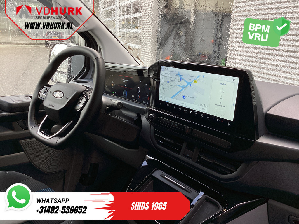 Ford E-Transit Custom Sport L2 330km WLTP LED/ 2x Schuifdeur/ Adapt.Cruise/ Elek.Stoel/ Standkachel/ Stoelverw./ Carplay/ Navi/ Camera/ Climate/ 19? LMV 3