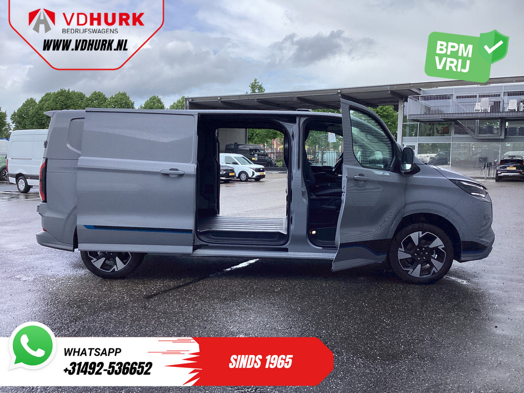 Ford E-Transit Custom Sport L2 330km WLTP LED/ 2x Schuifdeur/ Adapt.Cruise/ Elek.Stoel/ Standkachel/ Stoelverw./ Carplay/ Navi/ Camera/ Climate/ 19? LMV 6