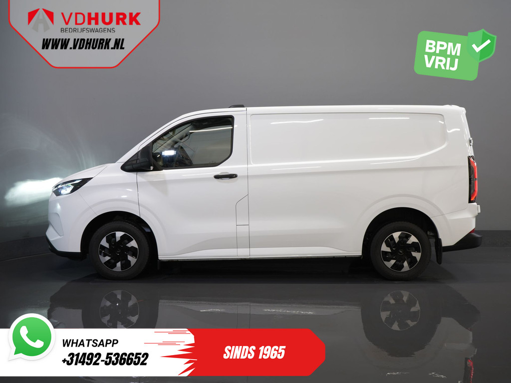 Ford E-Transit Custom Trend 65 kWh 330 km WLTP 218 pk Garantie t/m 2027/ LED/ Standkachel/ Snellader/ 2.3t Trekverm./ Stoelverw./ Carplay/ Climate/ Camera/ PDC/ Cruise 10
