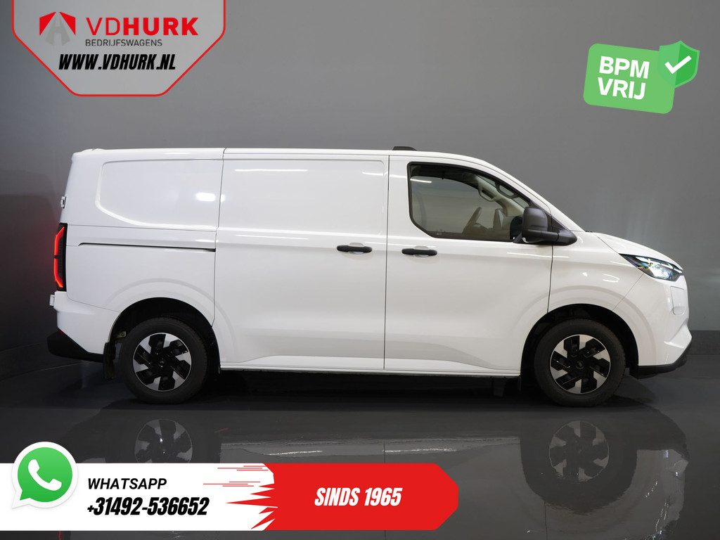Ford E-Transit Custom Trend 65 kWh 330 km WLTP 218 pk Garantie t/m 2027/ LED/ Standkachel/ Snellader/ 2.3t Trekverm./ Stoelverw./ Carplay/ Climate/ Camera/ PDC/ Cruise 11