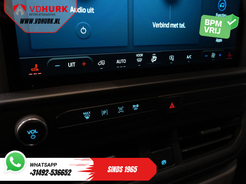 Ford E-Transit Custom Trend 65 kWh 330 km WLTP 218 pk Garantie t/m 2027/ LED/ Standkachel/ Snellader/ 2.3t Trekverm./ Stoelverw./ Carplay/ Climate/ Camera/ PDC/ Cruise 21