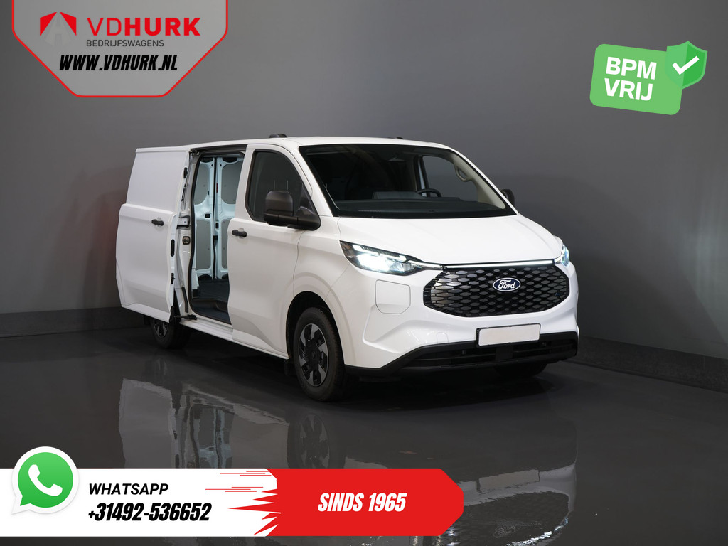 Ford E-Transit Custom Trend 65 kWh 330 km WLTP 218 pk Garantie t/m 2027/ LED/ Standkachel/ Snellader/ 2.3t Trekverm./ Stoelverw./ Carplay/ Climate/ Camera/ PDC/ Cruise 9
