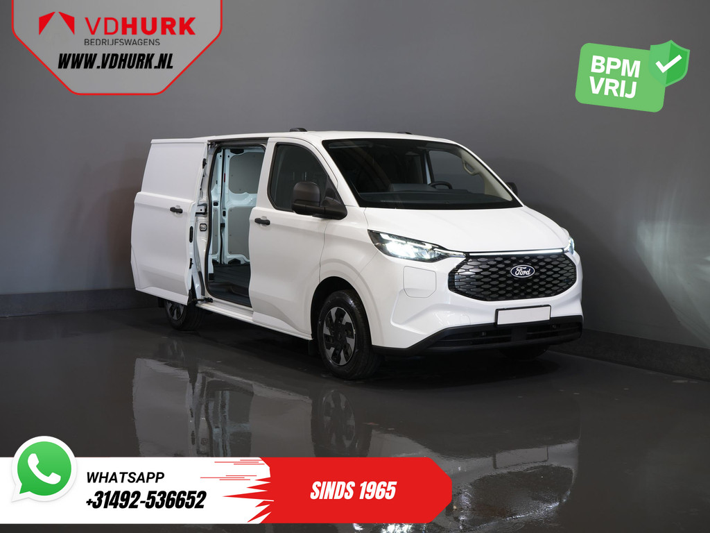 Ford E-Transit Custom Trend 65 kWh 330 km WLTP Garantie t/m 2029/ LED/ Standkachel/ Snellader/ 2.3t Trekverm./ Stuurverw./ Stoelverw./ Carplay/ Camera/ PDC/ Cruise 9