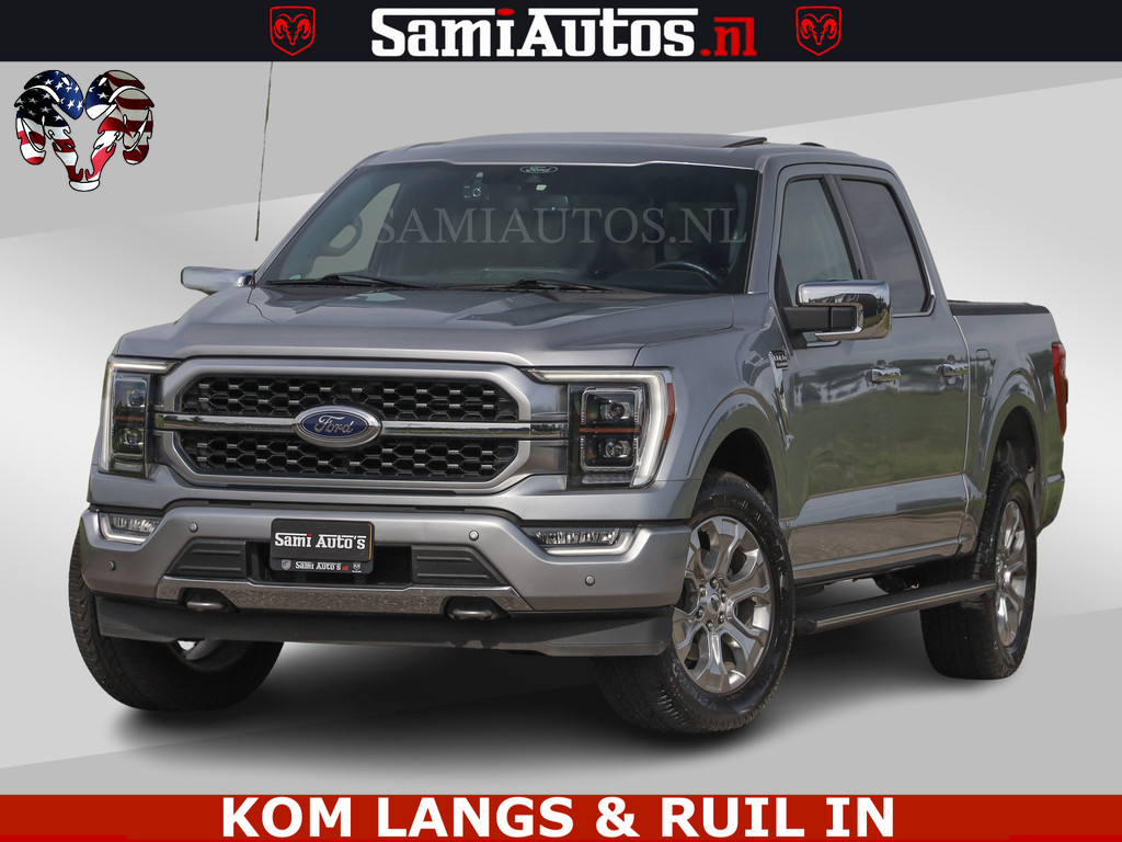 Ford F150 PLATINUM | MASSAGE | PANO | GROOTSCHERM | COMFORT STOELEN | ADAPTIVE CRUISE | DC | DUBBELE CABINE | 5 PERSOONS | DC | DASH CAM | MASSAGE | | De specialist in Amerikaanse pickâups in Nederland en Europa.