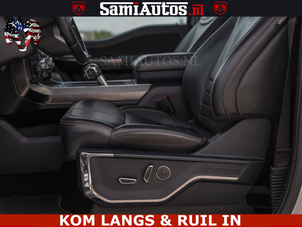 Ford F150 PLATINUM | MASSAGE | PANO | GROOTSCHERM | COMFORT STOELEN | ADAPTIVE CRUISE | DC | DUBBELE CABINE | 5 PERSOONS | DC | DASH CAM | MASSAGE | | De specialist in Amerikaanse pickâups in Nederland en Europa. 21
