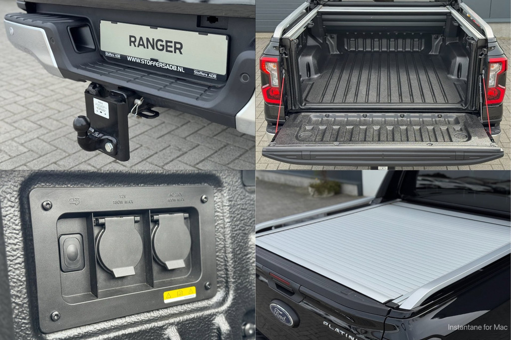 Ford Ranger 3.0 V6 241pk Platinum Double Cab | BPM VRIJ | 2-zits | Trekhaak 3500KG | 360 Cam | Leder geventileerd | Elekt. Rollo 12