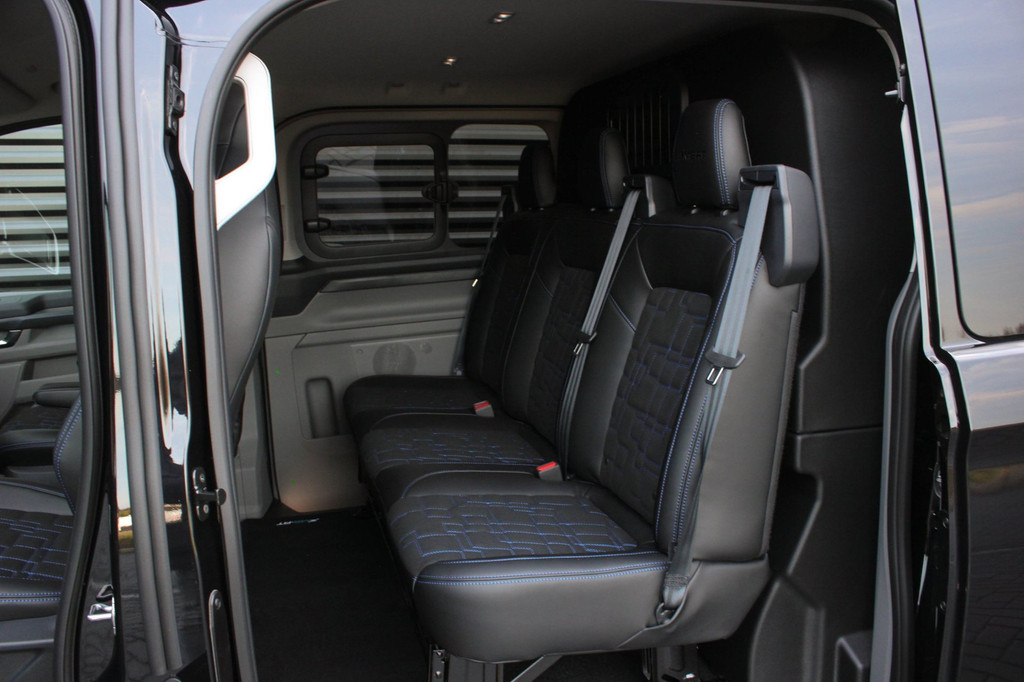 Ford TRANSIT CUSTOM 320 2.0 TDCI L2H1 MS-RT DC AWD DUBBEL CABINE BPM VRIJ / KUIPSTOELEN / DIRECT RIJDEN / NAVIGATIE / FULL BLACK 16
