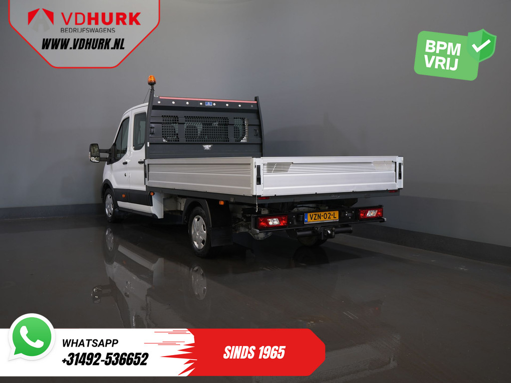 Ford Transit 2.0 TDCI 130 pk DC Dubbel Cabine Open Laadbak/ 7 Pers./ 3.0t Trekverm./ Carplay/ Cruise/ Climate/ Pick Up 2