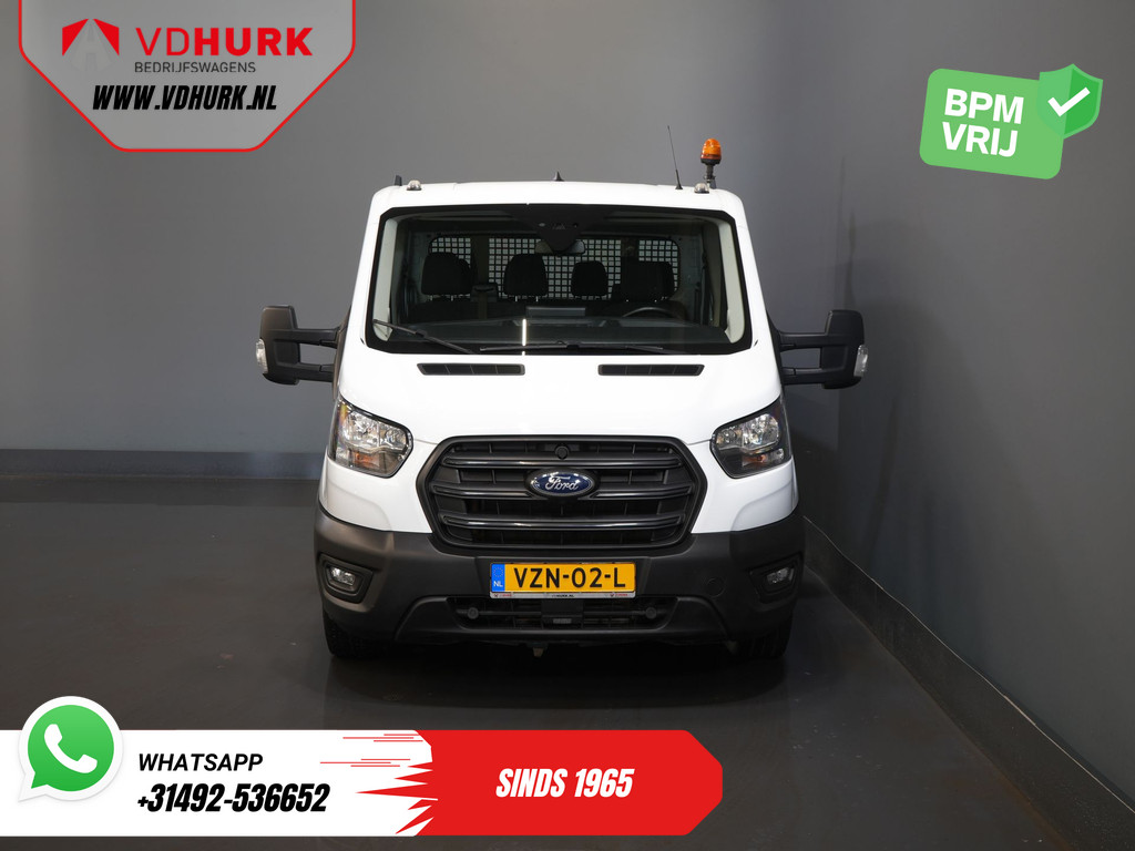 Ford Transit 2.0 TDCI 130 pk DC Dubbel Cabine Open Laadbak/ 7 Pers./ 3.0t Trekverm./ Carplay/ Cruise/ Climate/ Pick Up 7