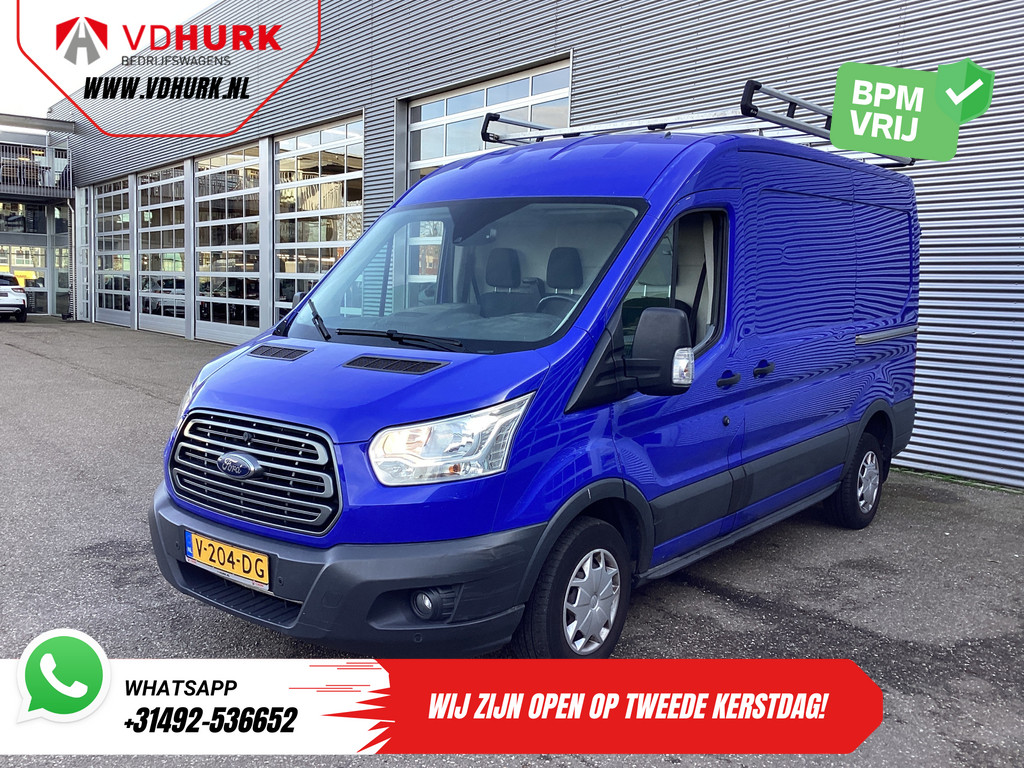 Ford Transit 2.0 TDCI 130 pk L2H2 Trend NL Auto/ 2xSchuifdeur/ Imperaal + Ladder/ Inrichting/ Cruise/ Camera/ Trekhaak/ PDC/ Airco 7