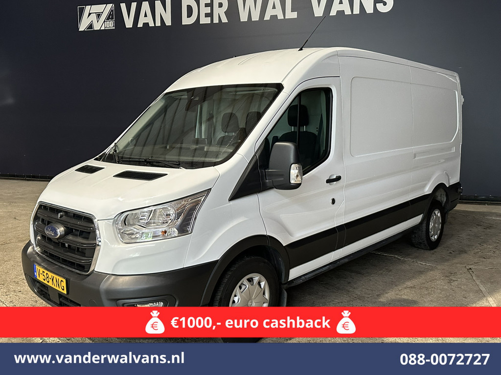 Ford Transit 2.0 TDCI 131pk L3H2 Euro6 Airco | Camera | Navigatie | Apple Carplay | Cruisecontrol Stoelverwarming, Verwarmde voorruit, Parkeersensoren, Bijrijdersbank, 2500kg trekvermogen 10