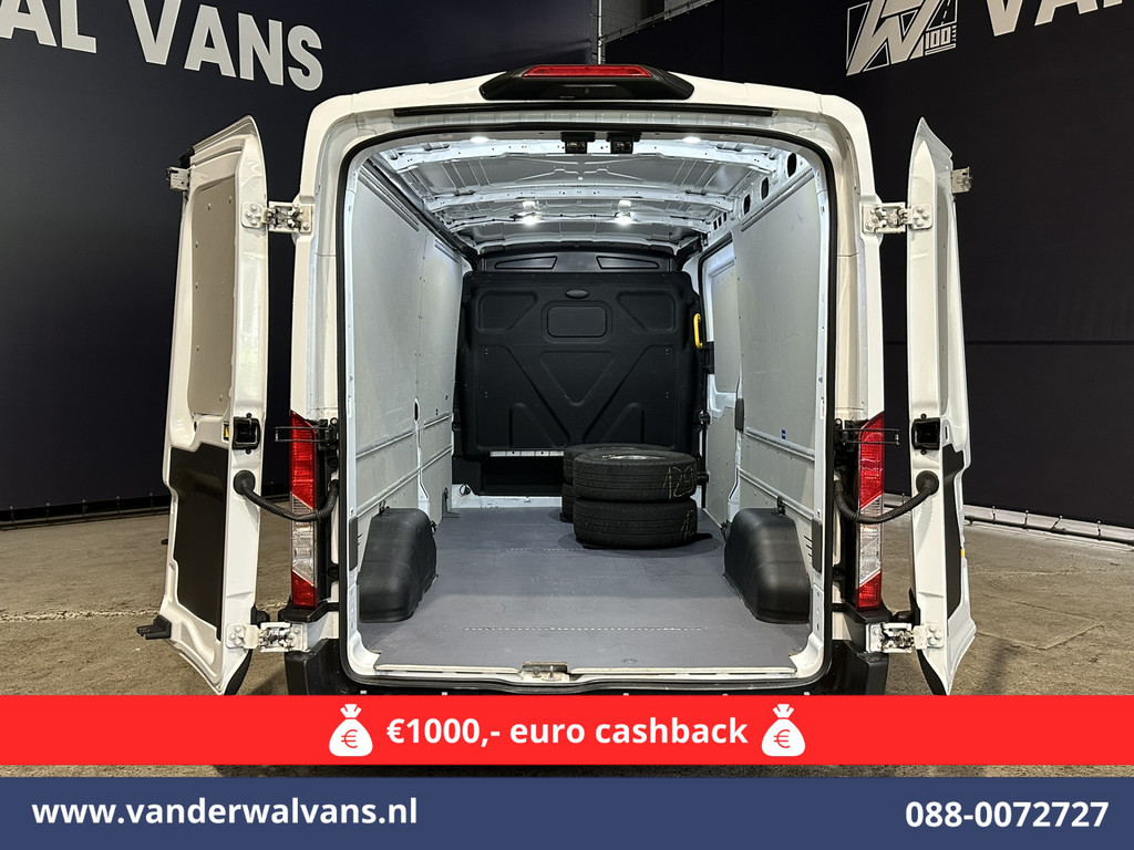Ford Transit 2.0 TDCI 131pk L3H2 Euro6 Airco | Camera | Navigatie | Apple Carplay | Cruisecontrol Stoelverwarming, Verwarmde voorruit, Parkeersensoren, Bijrijdersbank, 2500kg trekvermogen 14