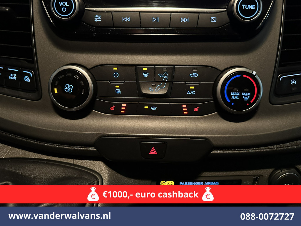 Ford Transit 2.0 TDCI 131pk L3H2 Euro6 Airco | Camera | Navigatie | Apple Carplay | Cruisecontrol Stoelverwarming, Verwarmde voorruit, Parkeersensoren, Bijrijdersbank, 2500kg trekvermogen 8