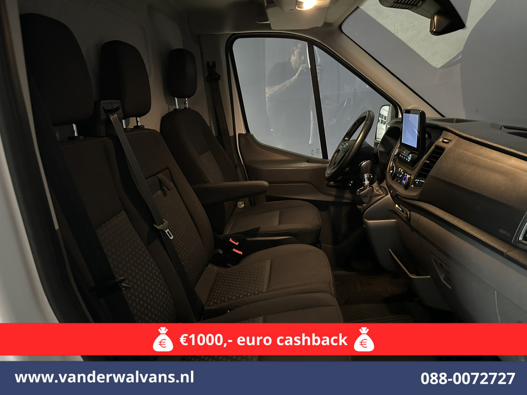 Ford Transit 2.0 TDCI 131pk L3H2 Euro6 Airco | Camera | Navigatie | Apple Carplay | Cruisecontrol Stoelverwarming, Verwarmde voorruit, Parkeersensoren, Bijrijdersbank, 2500kg trekvermogen 9
