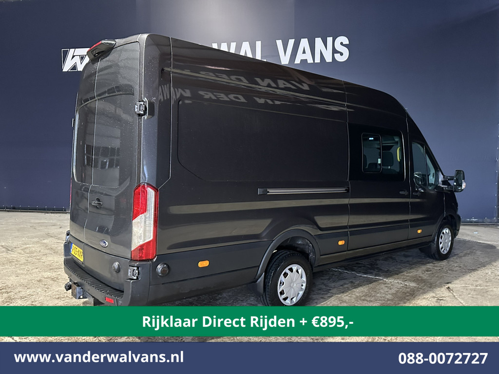 Ford Transit 2.0 TDCI 185pk L4H3 Dubbele Cabine Euro6 *Rijklaar Direct Rijden* Airco | 6-Zits | Camera | Cruisecontrol Parkeersensoren, 2800kg trekvermogen 11