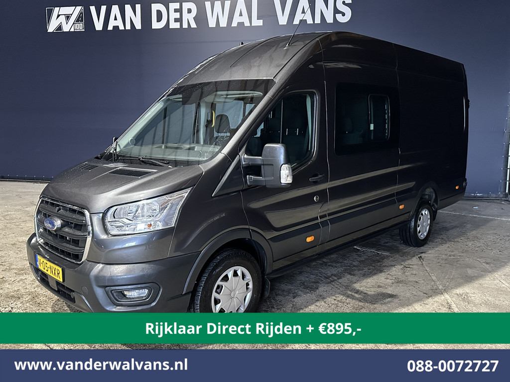 Ford Transit 2.0 TDCI 185pk L4H3 Dubbele Cabine Euro6 *Rijklaar Direct Rijden* Airco | 6-Zits | Camera | Cruisecontrol Parkeersensoren, 2800kg trekvermogen 8