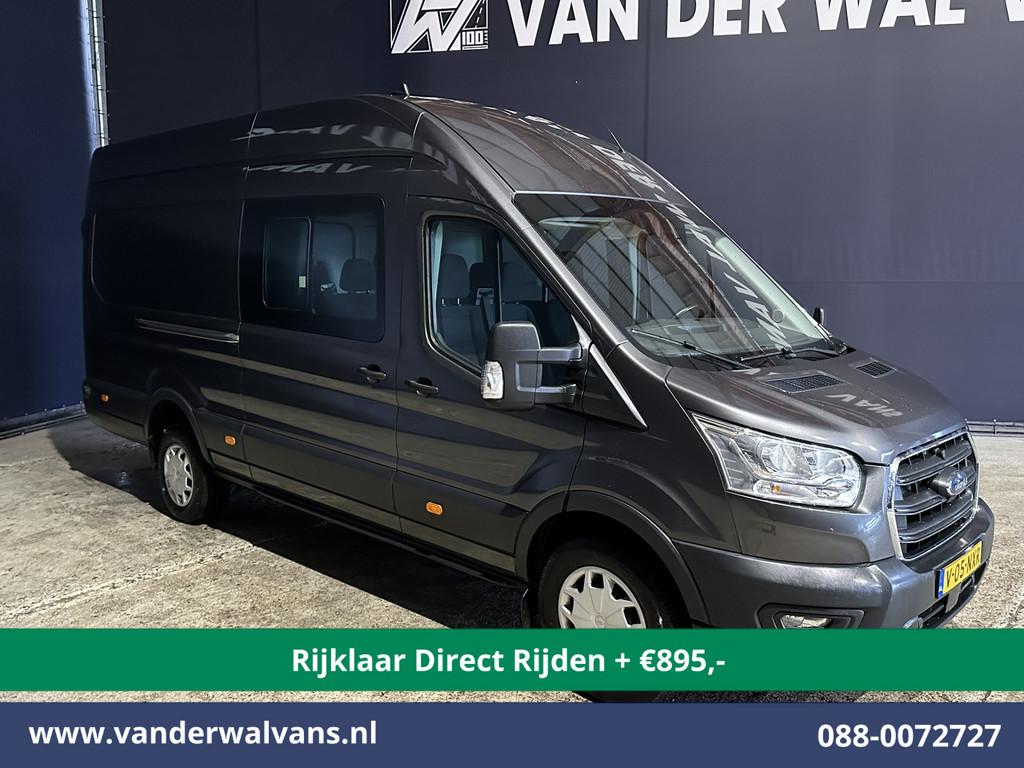 Ford Transit 2.0 TDCI 185pk L4H3 Dubbele Cabine Euro6 *Rijklaar Direct Rijden* Airco | 6-Zits | Camera | Cruisecontrol Parkeersensoren, 2800kg trekvermogen 9