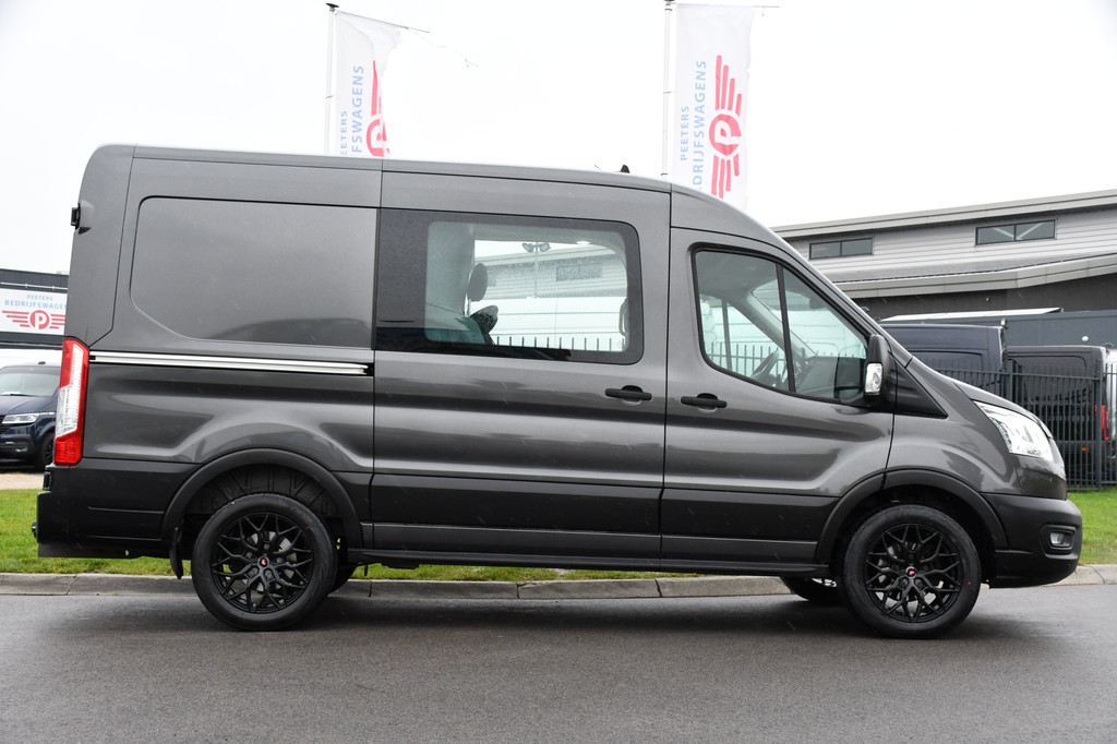 Ford Transit 2.0 TDCI L2H2 DC Raptor Grill Camera, Cruise, Carplay, Stoelverwarming, 130pk, Automaat, Multimedia, 2 x Schuifdeur, Uniek! 10
