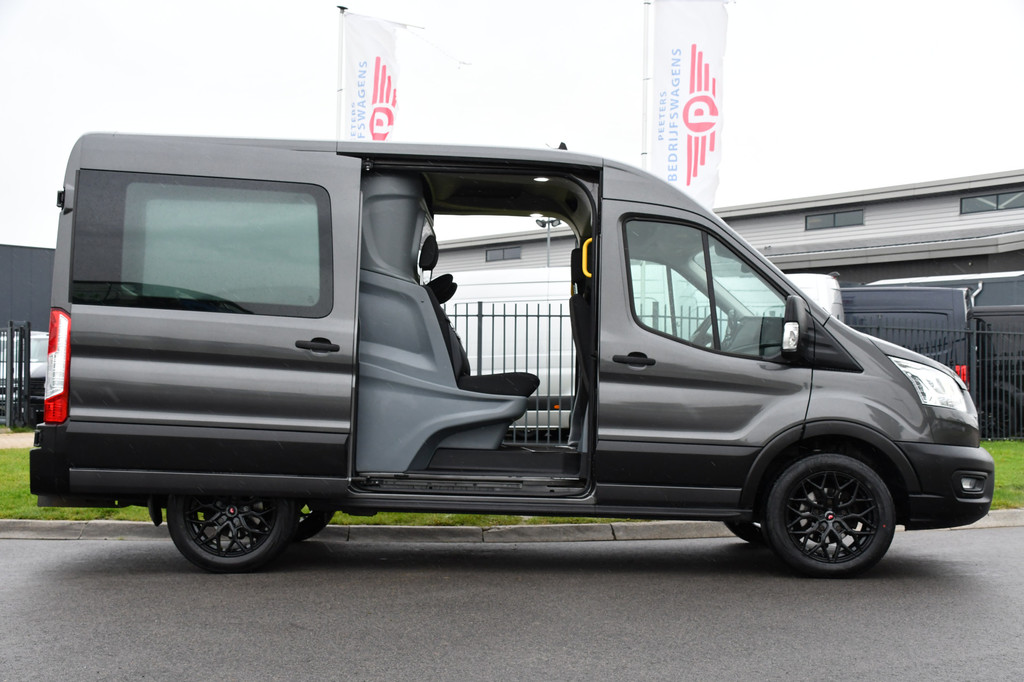Ford Transit 2.0 TDCI L2H2 DC Raptor Grill Camera, Cruise, Carplay, Stoelverwarming, 130pk, Automaat, Multimedia, 2 x Schuifdeur, Uniek! 11