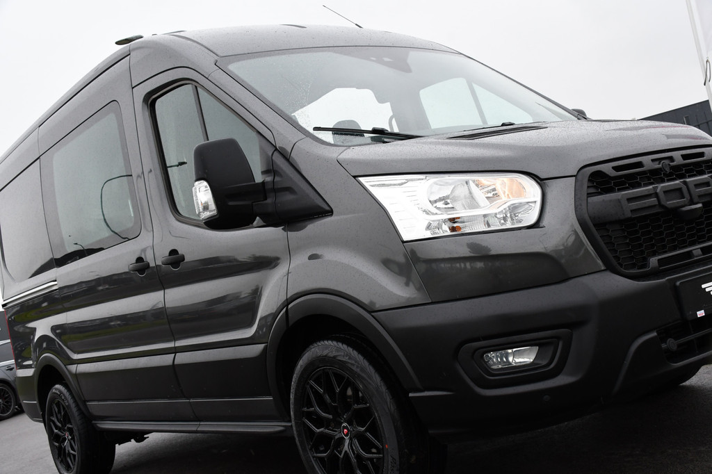 Ford Transit 2.0 TDCI L2H2 DC Raptor Grill Camera, Cruise, Carplay, Stoelverwarming, 130pk, Automaat, Multimedia, 2 x Schuifdeur, Uniek! 17