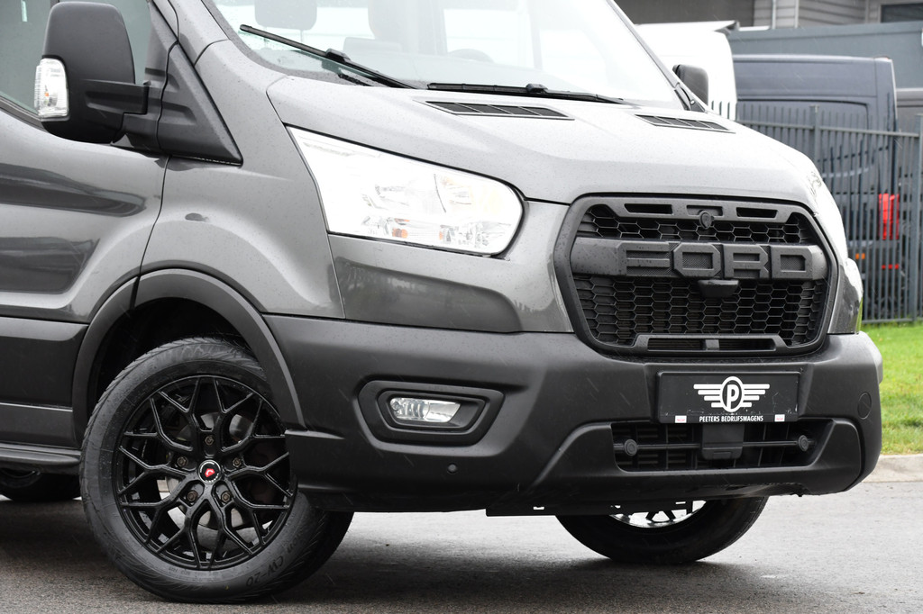 Ford Transit 2.0 TDCI L2H2 DC Raptor Grill Camera, Cruise, Carplay, Stoelverwarming, 130pk, Automaat, Multimedia, 2 x Schuifdeur, Uniek! 8