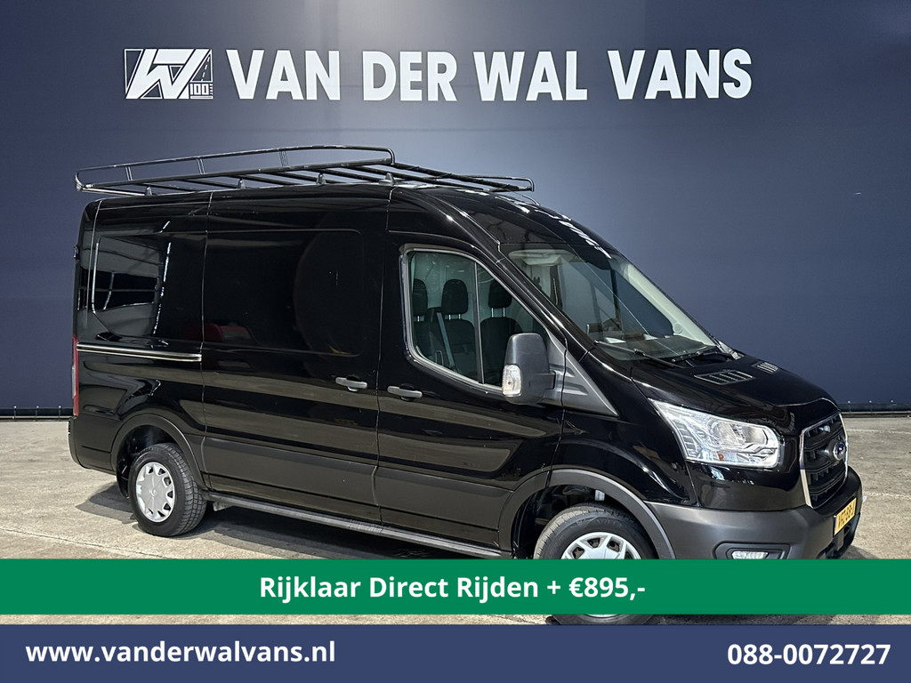 Ford Transit 2.0 TDCI L2H2 Euro6 *Nieuwe apk* Airco | Camera | Navigatie | Imperiaal | Trekhaak | Trap Cruisecontrol, Parkeersensoren, Bijrijdersbank