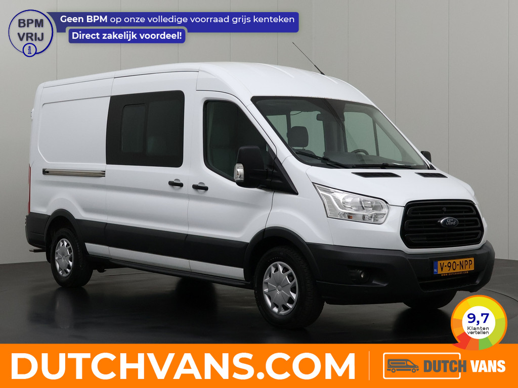 Ford Transit 2.0TDCi 130PK L3H2 Dubbele Cabine | 7-Persoons | Navigatie | Camera | Airco | Cruise | Trekhaak 2800Kg