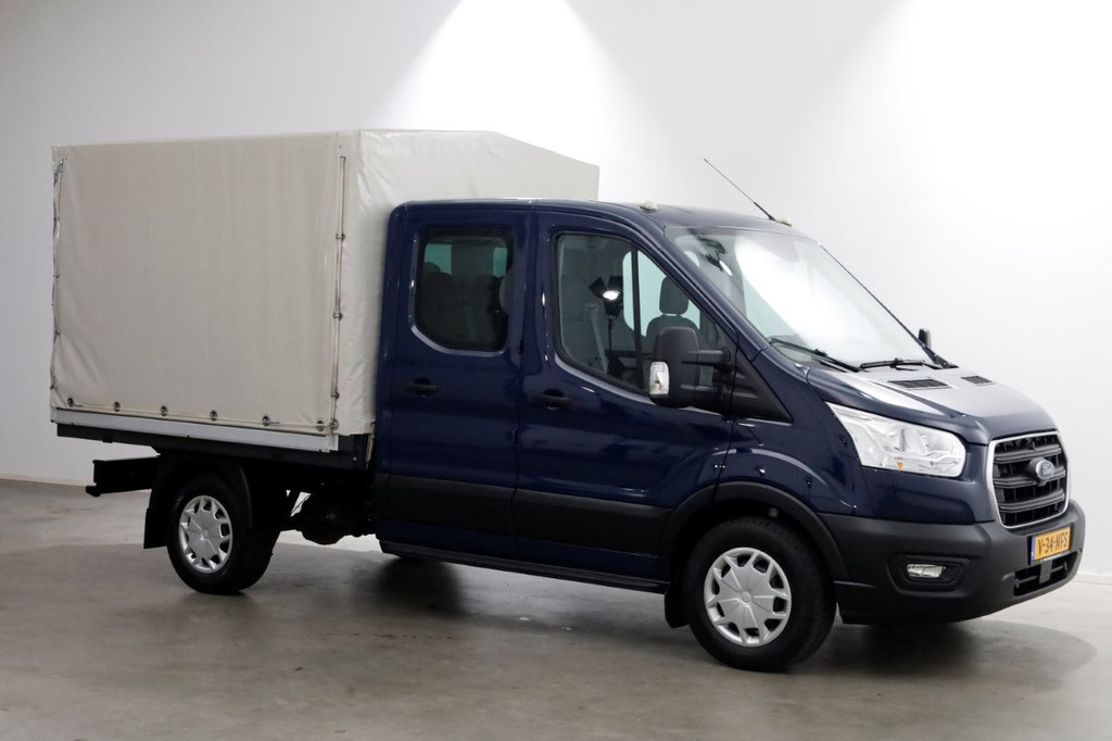 Ford Transit 350 2.0 TDCI 130pk 4x4 L2H1 Trend D.C. Open laadbak met huif 06-2020 12