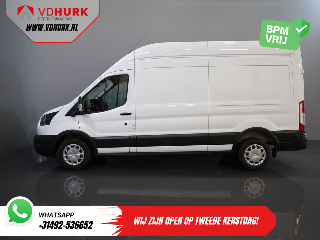 Ford Transit 350 2.0 TDCI 130 pk L3H3 Adapt.Cruise/ 360 Camera/ 270Gr.Deuren/ Stoelverw./ Navi/ Carplay/ PDC/ Climate 10
