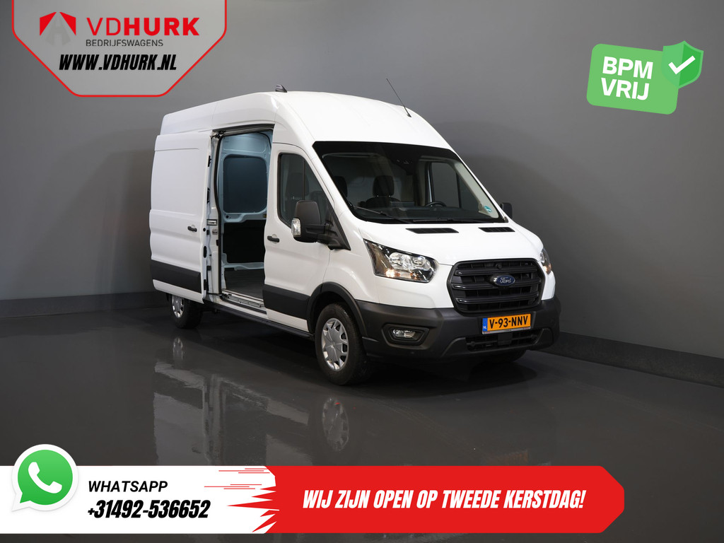 Ford Transit 350 2.0 TDCI 130 pk L3H3 Adapt.Cruise/ 360 Camera/ 270Gr.Deuren/ Stoelverw./ Navi/ Carplay/ PDC/ Climate 9