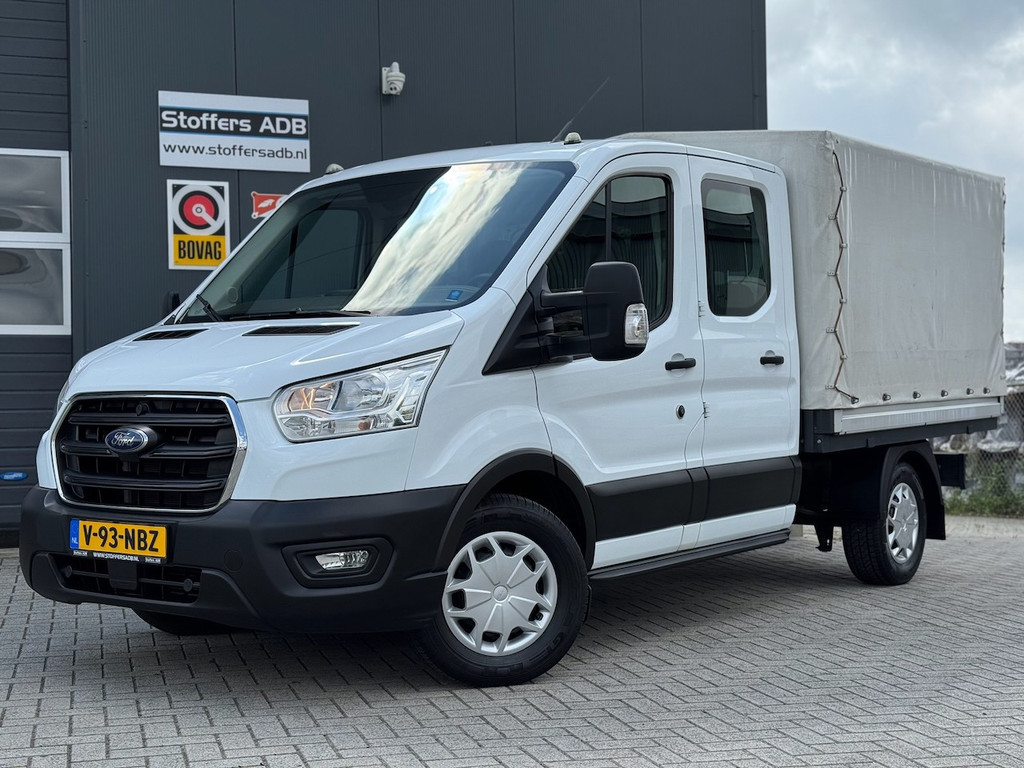 Ford Transit 350 2.0 TDCI L2H1 DC 4WD | Huif | CarPlay | Navi | Cruise | 7-persoons | Standkachel | Airco | Trekhaak | AWD 4x4 4