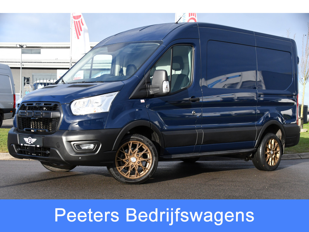 Ford Transit 350 2.0 TDCI L2H2 PB Edition Cruise, Sensoren, 130pk, Automaat, Trekhaak, Airco, Radio, Uniek!