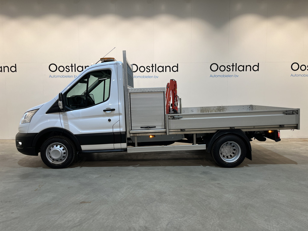 Ford Transit 350 2.0 TDCI L2 Trend RWD Open Laadbak / Maxilift kraan / Euro 6 / Trekhaak 3.000 KG / Dubbel Lucht / Airco / Cruise Control / 3-Zits / 67.000 KM !! 17
