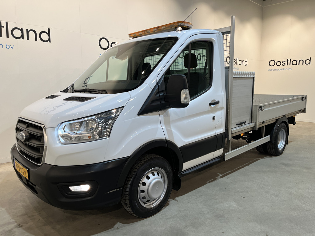 Ford Transit 350 2.0 TDCI L2 Trend RWD Open Laadbak / Maxilift kraan / Euro 6 / Trekhaak 3.000 KG / Dubbel Lucht / Airco / Cruise Control / 3-Zits / 67.000 KM !! 18