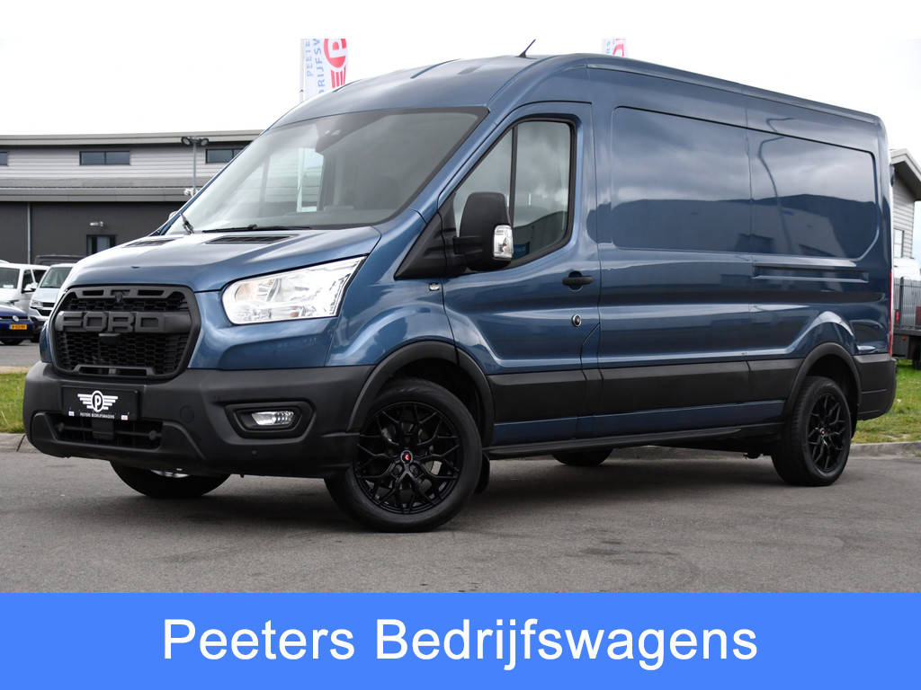 Ford Transit 350 2.0 TDCI L3H2 Raptor Edition Camera, Cruise, Carplay, 130pk, Automaat, Trekhaak, Multimedia,