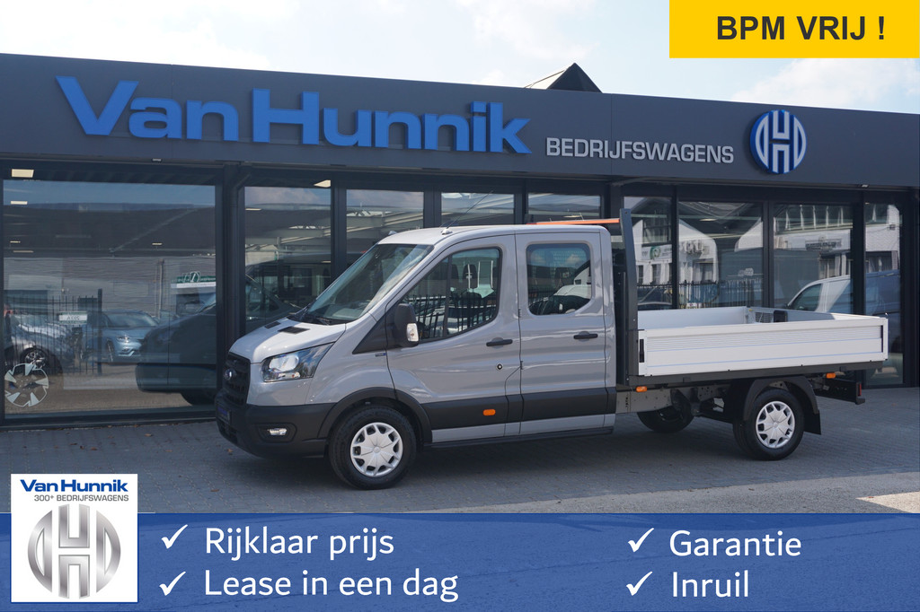 Ford Transit 350L 130PK Doka Open Laadbak L3 BPM VRIJ!! Sync4 Navi, Camera, Adap Cruise, Garantie 2028!! NR. D01*