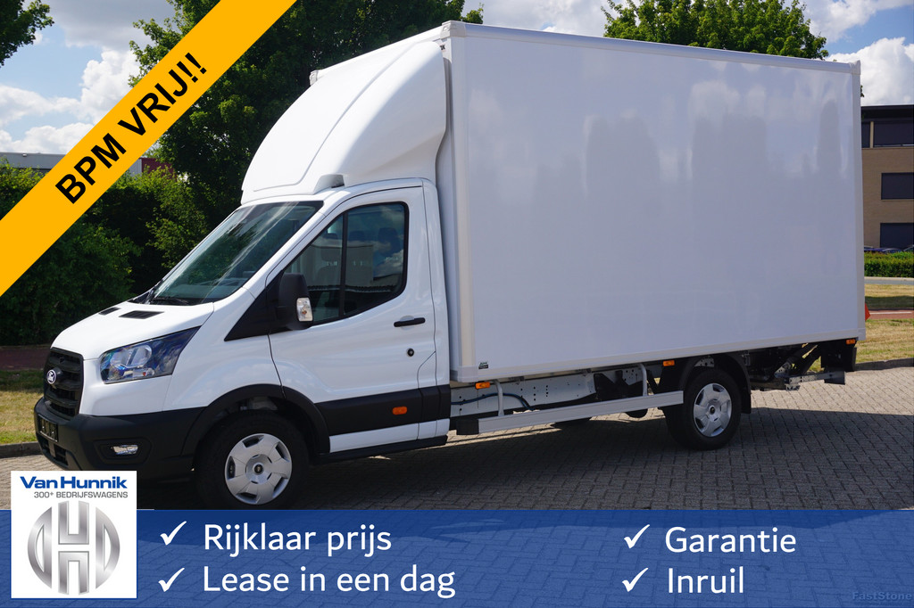 Ford Transit 350L 165PK Bakwagen AUT-10 BPM VRIJ Navi, ACC, Luchtvering, Dhollandia 1000KG, 3.5T Trekgewicht!! NR. A01*
