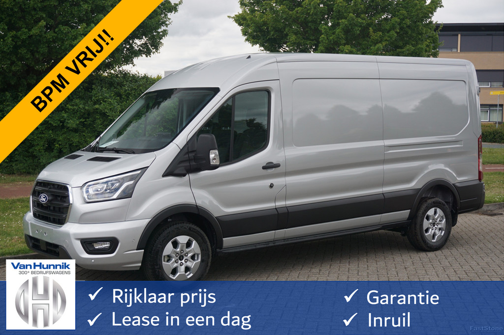 Ford Transit 350L L3H2 Limited AUT-8 130PK BPM VRIJ Navi, Adap. Cruise, 360° Cam, Trekhaak, Xenon!! NR. A253
