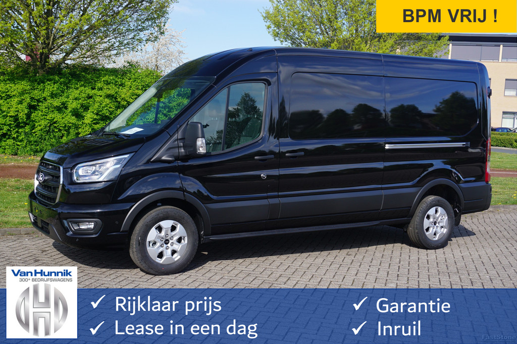 Ford Transit 350L L3H2 Limited AUT-8 165PK BPM VRIJ Navi, Adap. Cruise, 360° Cam, Trekhaak, 2x Schuifdeur!! NR. 303
