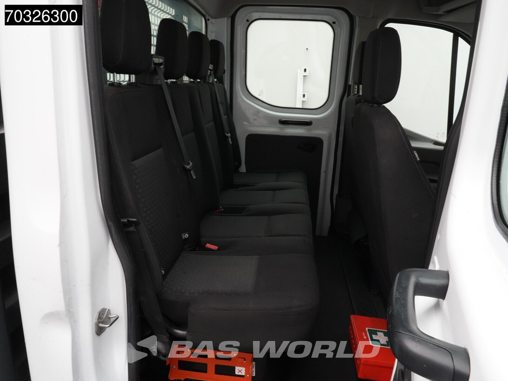 Ford Transit 130pk Dubbel Cabine Open Laadbak Trekhaak Navi Airco Cruise Camera Euro6 DC Doka Prische Pickup Open Box Airco Trekhaak Cruise control 10