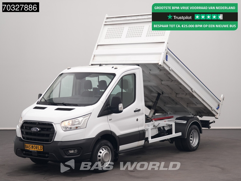 Ford Transit 130pk Kipper Dubbellucht Trekhaak Airco Cruise Euro6 Tipper Benne Kieper Airco Trekhaak Cruise control