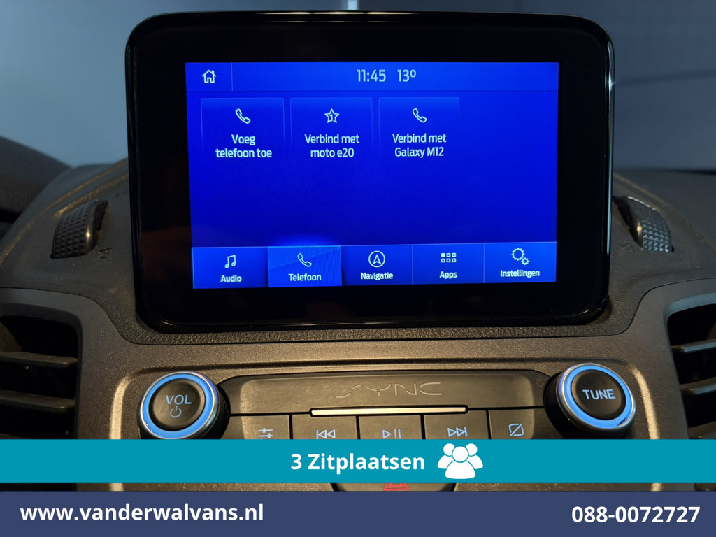 Ford Transit Connect 1.5 EcoBlue 120pk L2H1 Euro6 Airco | 3-Zits | Camera | Navigatie | Apple Carplay Stoelverwarming, Verwarmde voorruit, Parkeersensoren, Bijrijdersbank, 1500kg trekvermogen 16