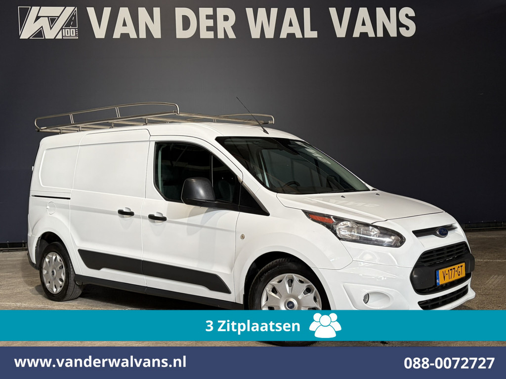 Ford Transit Connect 1.5 TDCI 101pk L2H1 Euro6 Airco | 3-Zits | Navigatie | Imperiaal | Trekhaak | Cruisecontrol | Android Auto Parkeersensoren, Verwarmde voorruit, Bijrijdersbank